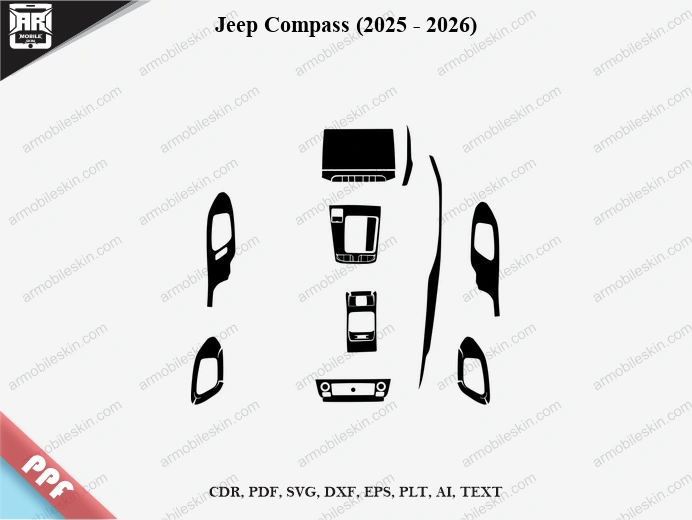 Jeep Compass (2025 – 2026) Car Interior PPF Template