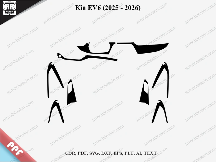 Kia EV6 (2025 - 2026) Car Interior PPF Template