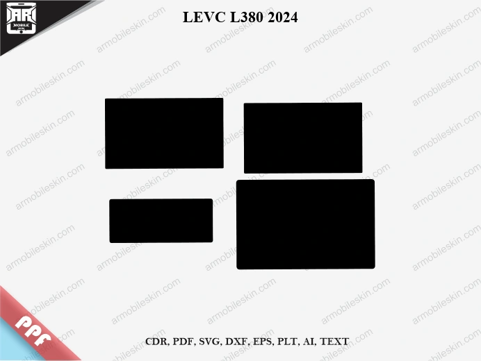 LEVC L380 2024 Car Screen PPF Template Vector Cut File