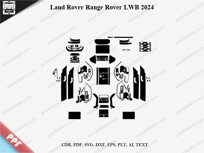 Land Rover Range Rover LWB 2024 Car Interior PPF Template
