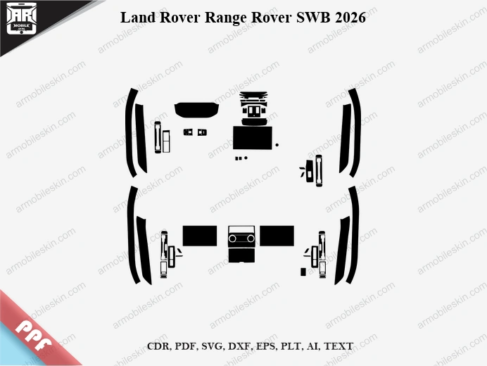 Land Rover Range Rover SWB 2026 Car Interior PPF Template