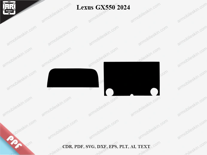 Lexus GX550 2024 Car Screen PPF Template Vector Cut File