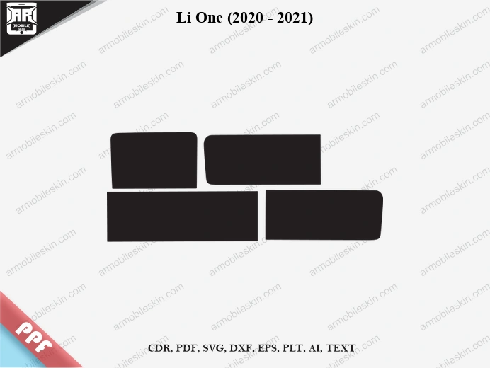 Li One (2020 – 2021) Car Screen PPF Template Vector Cut File