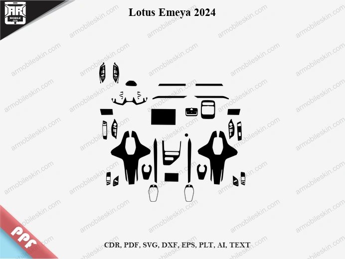 Lotus Emeya 2024 Car Interior PPF Template