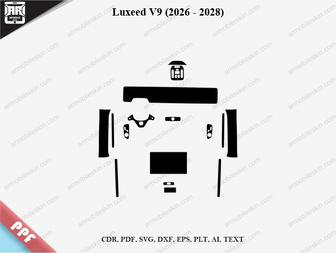 Luxeed V9 (2026 – 2028) Car Interior PPF Template