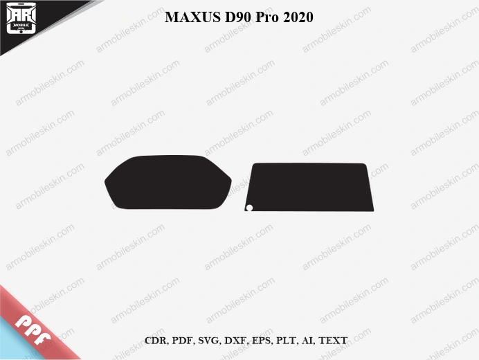 MAXUS D90 Pro 2020 Car Screen PPF Template Vector Cut File