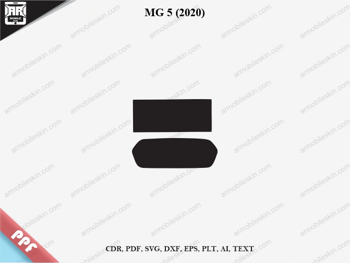 MG 5 (2020) Car Screen PPF Template Vector Cut File