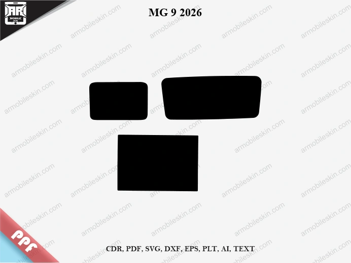 MG 9 2026 Car Screen PPF Template Vector Cut File