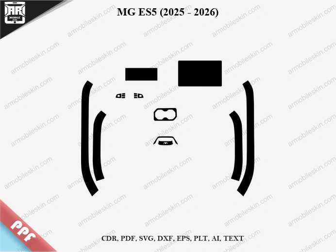 MG ES5 (2025 - 2026) Car Interior PPF Template