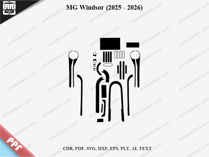 MG Windsor (2025 - 2026) Car Interior PPF Template