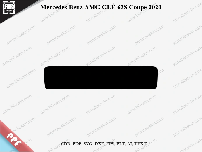 Mercedes Benz AMG GLE 63S Coupe 2020 Car Screen PPF Template Vector Cut File