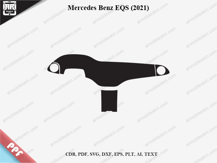 Mercedes Benz EQS (2021) Car Screen PPF Template Vector Cut File