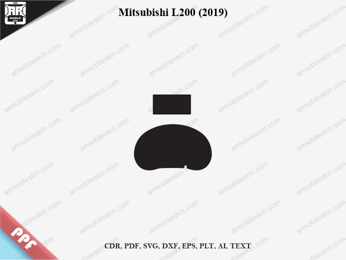 Mitsubishi L200 (2019) Car Screen PPF Template Vector Cut File