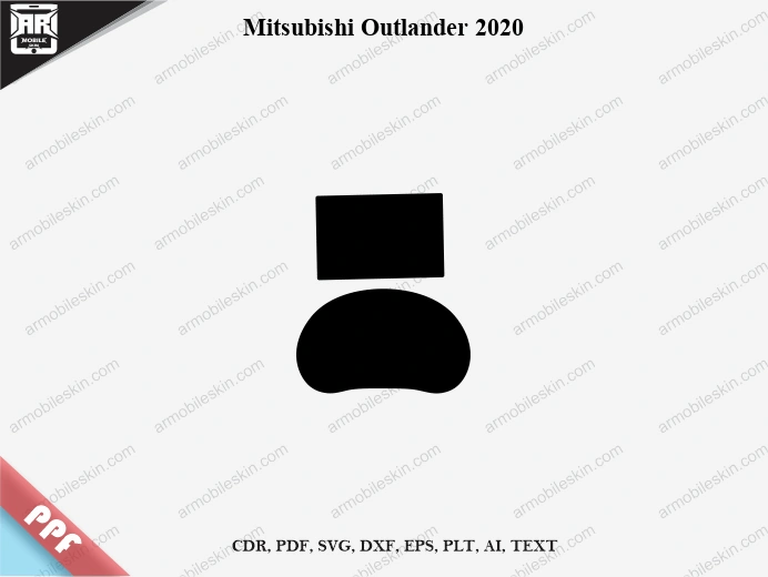 Mitsubishi Outlander 2020 Car Screen PPF Template Vector Cut File