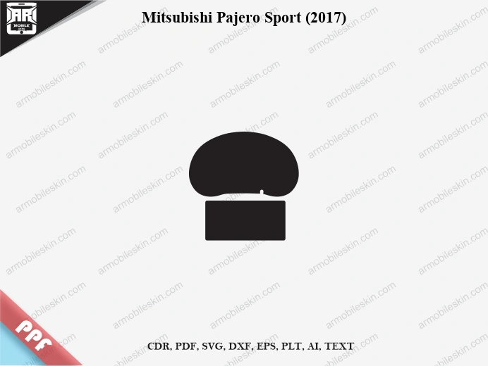 Mitsubishi Pajero Sport (2017) Car Screen PPF Template Vector Cut File