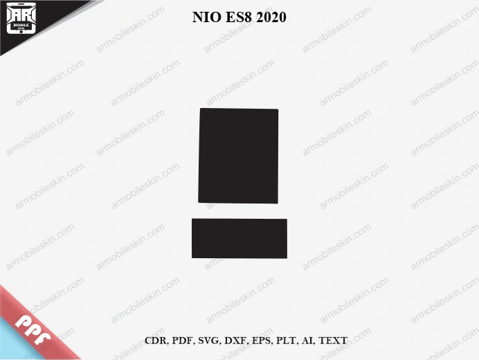 NIO ES8 2020 Car Screen PPF Template Vector Cut File