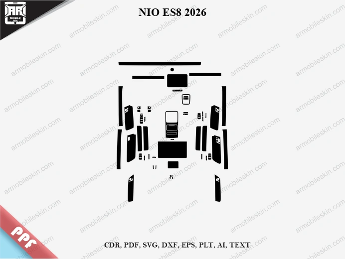 NIO ES8 2026 Car Interior PPF Template
