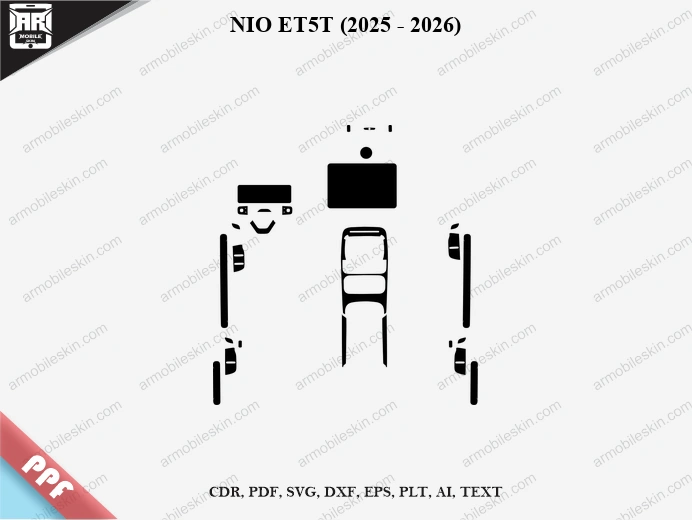 NIO ET5T (2025 - 2026) Car Interior PPF Template
