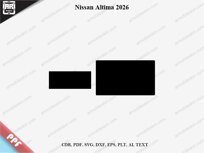 Nissan Altima 2026 Car Screen PPF Template Vector Cut File