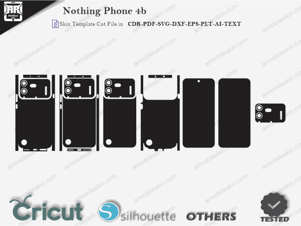 Nothing Phone 4b Skin Template Vector Cut File