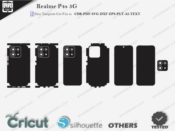 Realme P4s 5G Skin Template Vector Cut File