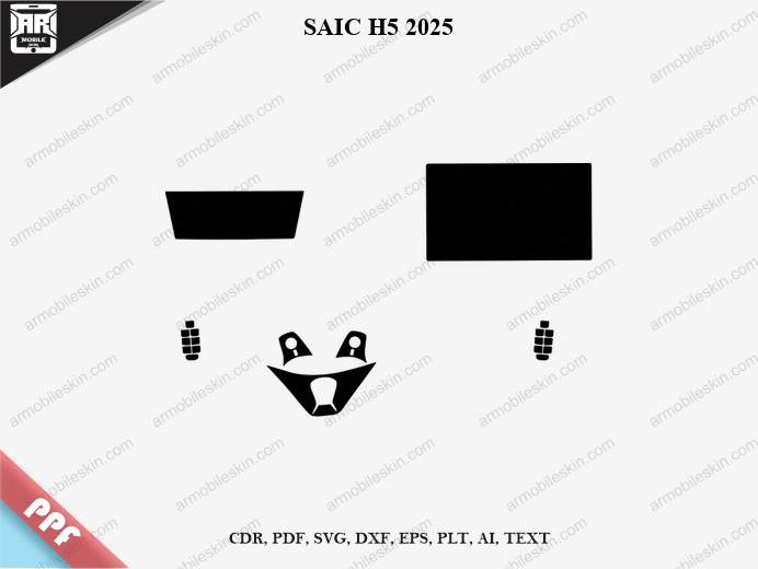 SAIC H5 2025 Car Interior PPF Template