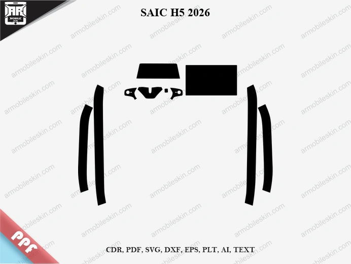 SAIC H5 2026 Car Interior PPF Template