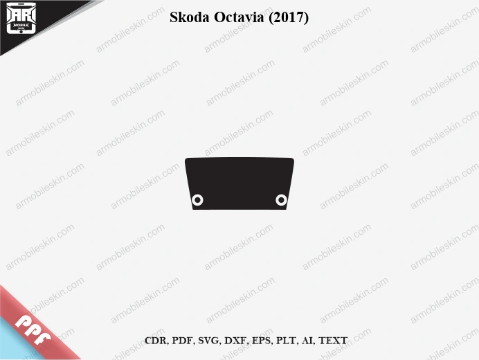 Skoda Octavia (2017) Car Screen PPF Template Vector Cut File