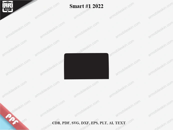Smart #1 2022 Car Screen PPF Template Vector Cut File