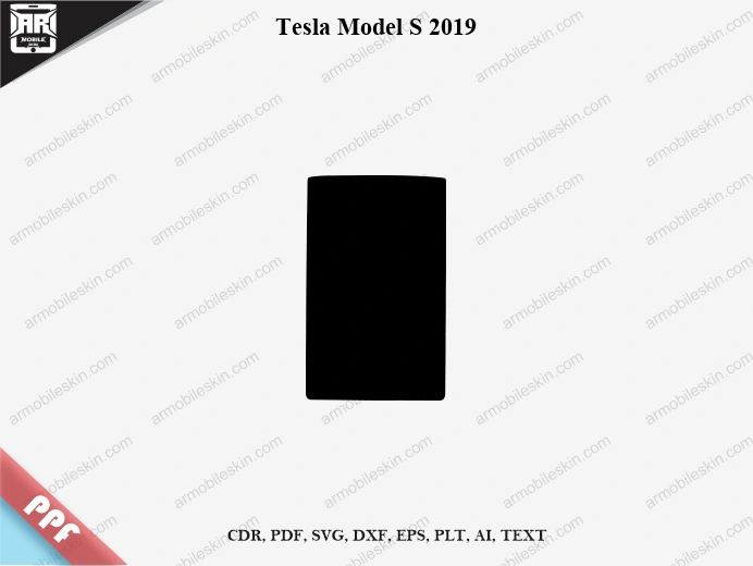 Tesla Model S 2019 Car Screen PPF Template Vector Cut File