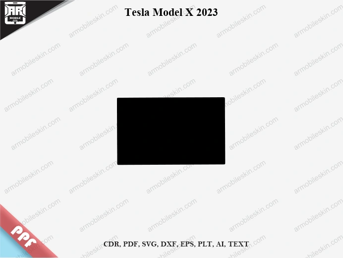 Tesla Model X 2023 Car Screen PPF Template Vector Cut File