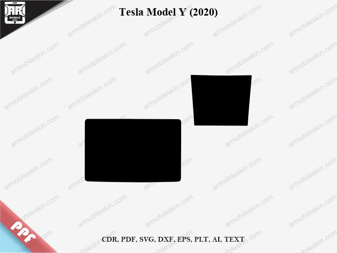 Tesla Model Y (2020) Car Screen PPF Template Vector Cut File