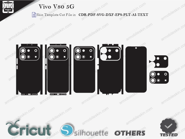 Vivo V80 5G Skin Template Vector Cut File