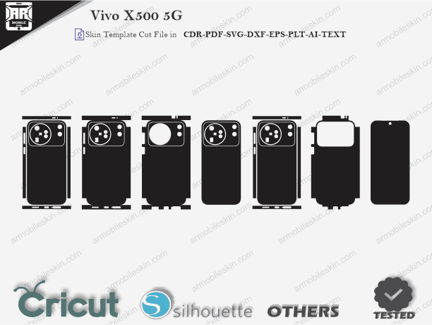 Vivo X500 5G Skin Template Vector Cut File