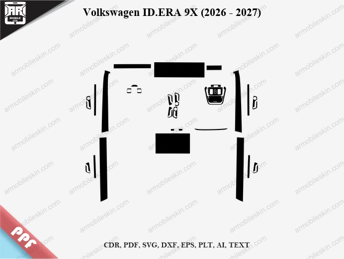 Volkswagen ID.ERA 9X (2026 - 2027) Car Interior PPF Template
