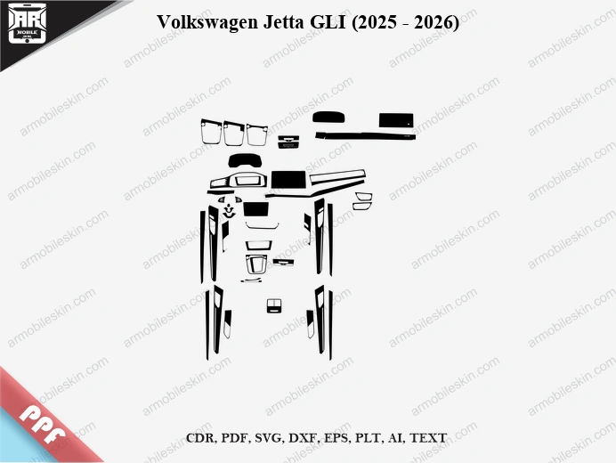 Volkswagen Jetta GLI (2025 - 2026) Car Interior PPF Template