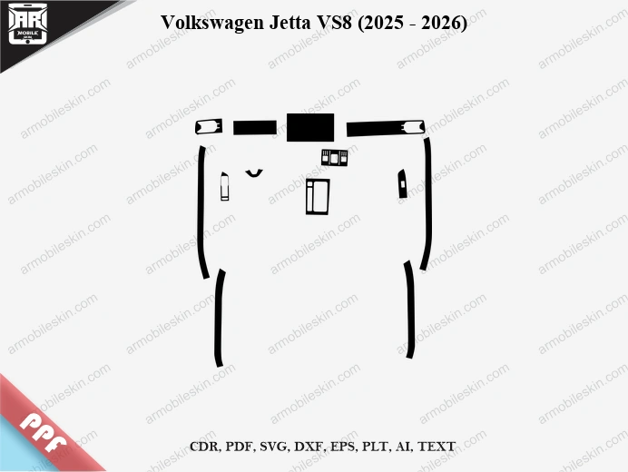 Volkswagen Jetta VS8 (2025 - 2026) Car Interior PPF Template