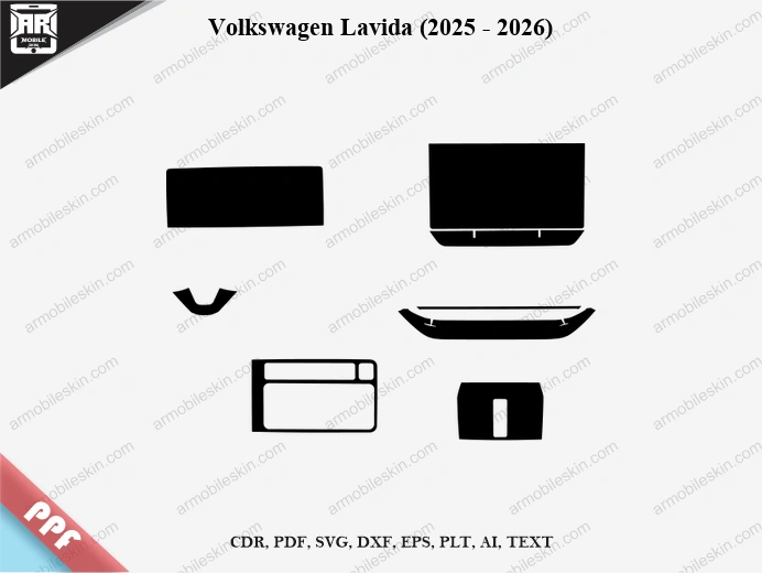 Volkswagen Lavida (2025 - 2026) Car Interior PPF Template