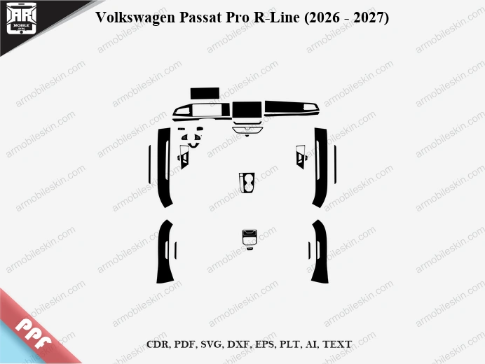 Volkswagen Passat Pro R-Line (2026 - 2027) Car Interior PPF Template