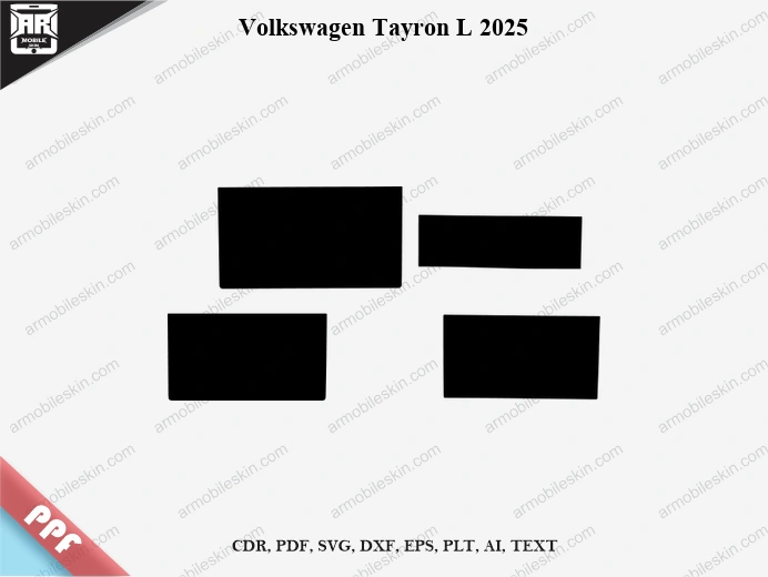 Volkswagen Tayron L 2025 Car Screen PPF Template Vector Cut File