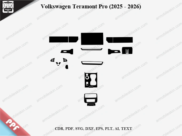 Volkswagen Teramont Pro (2025 - 2026) Car Interior PPF Template