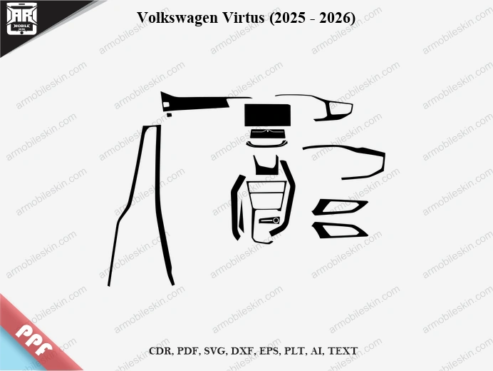 Volkswagen Virtus (2025 - 2026) Car Interior PPF Template