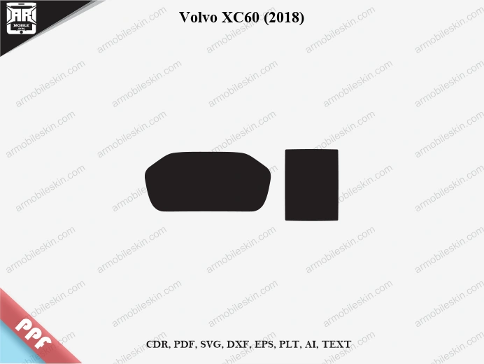 Volvo XC60 (2018) Car Screen PPF Template Vector Cut File