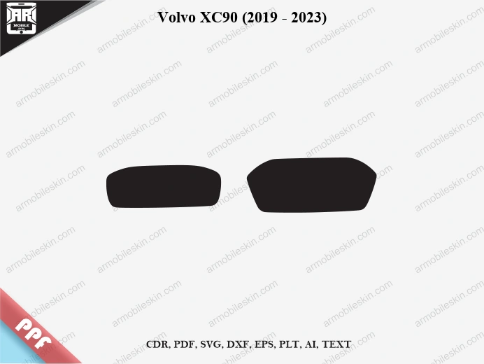 Volvo XC90 (2019 - 2023) Car Screen PPF Template Vector Cut File