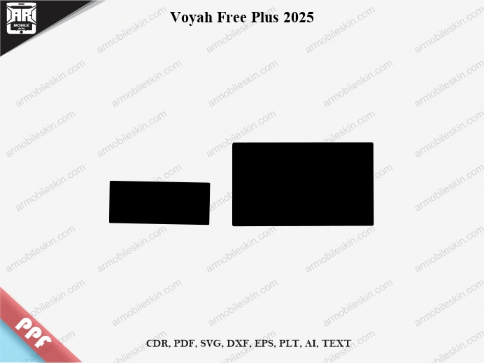 Voyah Free Plus 2025 Car Screen PPF Template Vector Cut File