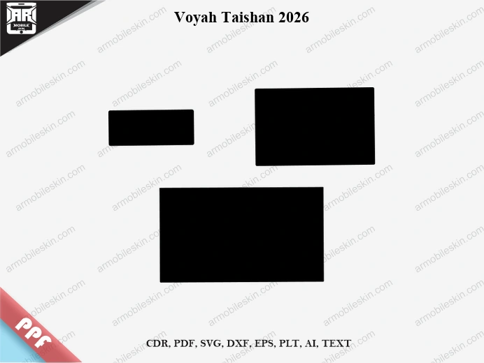 Voyah Taishan 2026 Car Screen PPF Template Vector Cut File