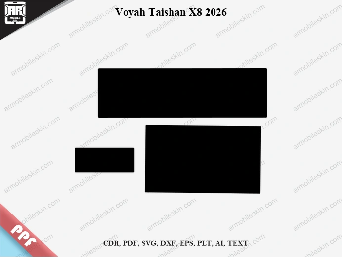 Voyah Taishan X8 2026 Car Screen PPF Template Vector Cut File