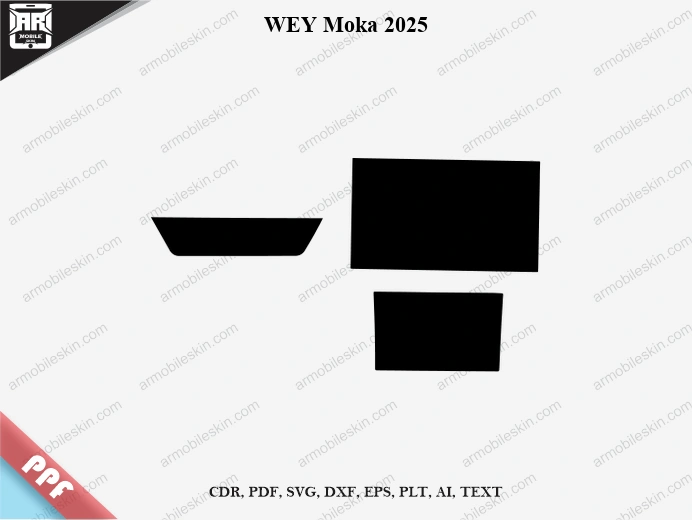 WEY Moka 2025 Car Screen PPF Template Vector Cut File