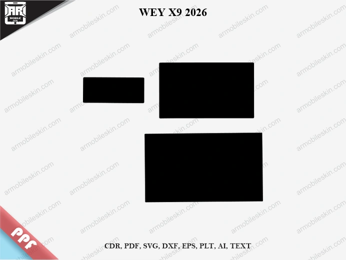 WEY X9 2026 Car Screen PPF Template Vector Cut File