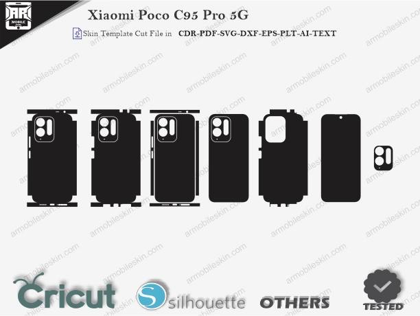 Xiaomi Poco C95 Pro 5G Skin Template Vector Cut File